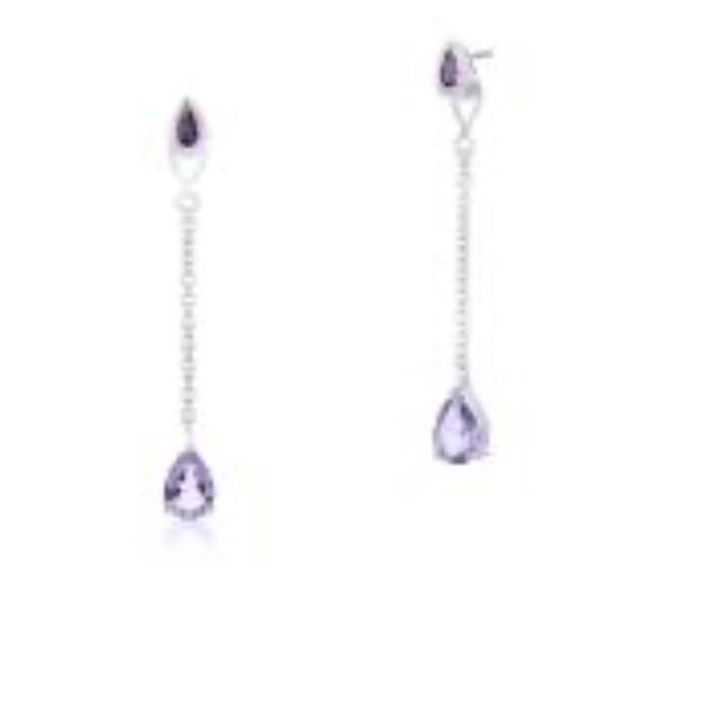 Amethyst Drop Goldplated Earings